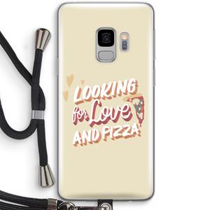 CaseCompany Pizza is the answer: Samsung Galaxy S9 Transparant Hoesje met koord