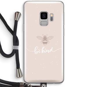 CaseCompany Be(e) kind: Samsung Galaxy S9 Transparant Hoesje met koord