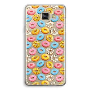 CaseCompany Pink donuts: Samsung Galaxy A5 (2016) Transparant Hoesje