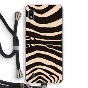 CaseCompany Arizona Zebra: Samsung Galaxy A10 Transparant Hoesje met koord