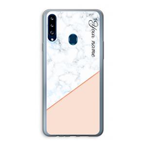 CaseCompany Marmer in stijl: Samsung Galaxy A20s Transparant Hoesje