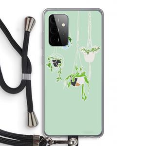 CaseCompany Hang In There: Samsung Galaxy A72 5G Transparant Hoesje met koord