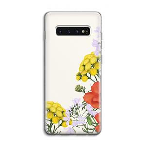 CaseCompany Wilde bloemen: Samsung Galaxy S10 4G Transparant Hoesje