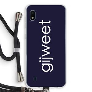 CaseCompany Gijweet: Samsung Galaxy A10 Transparant Hoesje met koord