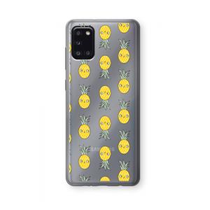 CaseCompany Ananas: Samsung Galaxy A31 Transparant Hoesje