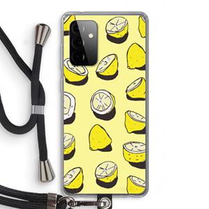 CaseCompany When Life Gives You Lemons...: Samsung Galaxy A72 5G Transparant Hoesje met koord