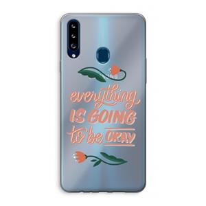 CaseCompany Optimistic flower girl: Samsung Galaxy A20s Transparant Hoesje
