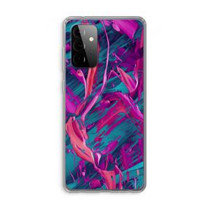 CaseCompany Pink Clouds: Samsung Galaxy A72 Transparant Hoesje
