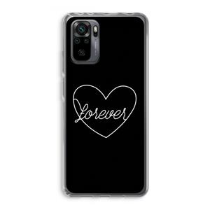 CaseCompany Forever heart black: Xiaomi Redmi Note 10 Pro Transparant Hoesje