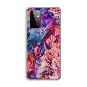 CaseCompany Pink Orchard: Samsung Galaxy A72 Transparant Hoesje