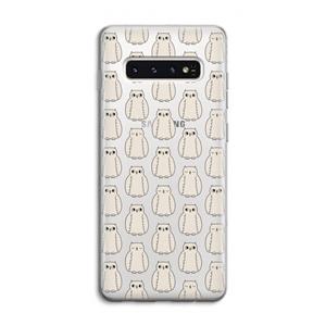 CaseCompany Uilen: Samsung Galaxy S10 4G Transparant Hoesje