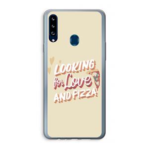 CaseCompany Pizza is the answer: Samsung Galaxy A20s Transparant Hoesje