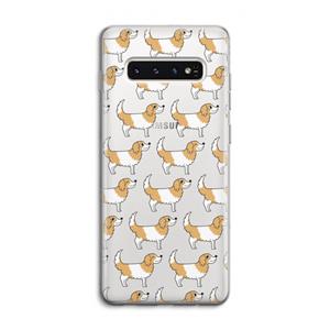 CaseCompany Doggy: Samsung Galaxy S10 4G Transparant Hoesje