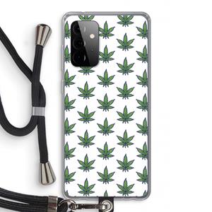 CaseCompany Weed: Samsung Galaxy A72 5G Transparant Hoesje met koord