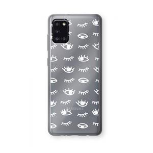 CaseCompany Eye pattern #3: Samsung Galaxy A31 Transparant Hoesje