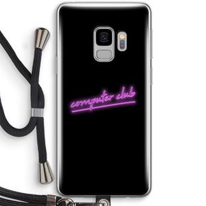 CaseCompany Vice Black: Samsung Galaxy S9 Transparant Hoesje met koord