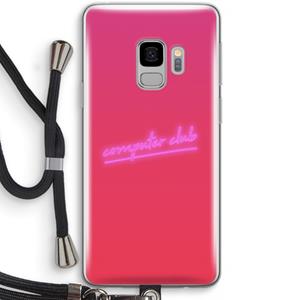 CaseCompany Vice Glow: Samsung Galaxy S9 Transparant Hoesje met koord
