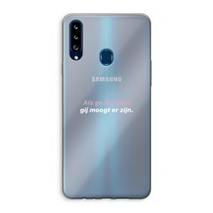 CaseCompany gij moogt er zijn: Samsung Galaxy A20s Transparant Hoesje