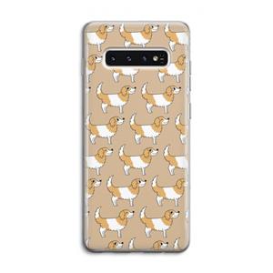 CaseCompany Doggy: Samsung Galaxy S10 4G Transparant Hoesje