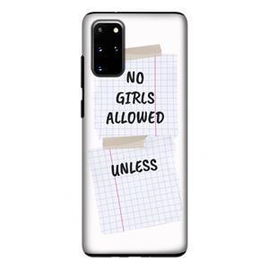 CaseCompany No Girls Allowed Unless: Samsung Galaxy S20 Plus Tough Case