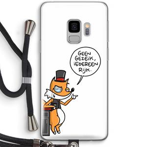 CaseCompany Geen Gezeik: Samsung Galaxy S9 Transparant Hoesje met koord