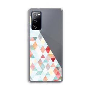 CaseCompany Gekleurde driehoekjes pastel: Samsung Galaxy S20 FE / S20 FE 5G Transparant Hoesje