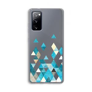 CaseCompany Gekleurde driehoekjes blauw: Samsung Galaxy S20 FE / S20 FE 5G Transparant Hoesje