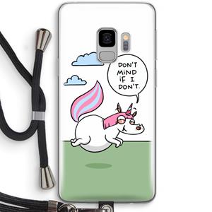 CaseCompany Unicorn: Samsung Galaxy S9 Transparant Hoesje met koord