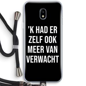 CaseCompany Meer verwacht - Zwart: Samsung Galaxy J3 (2017) Transparant Hoesje met koord