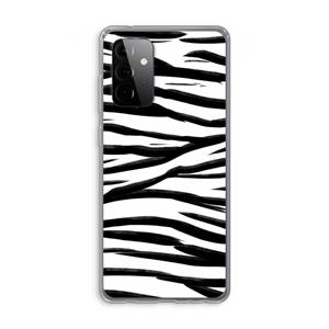 CaseCompany Zebra pattern: Samsung Galaxy A72 Transparant Hoesje