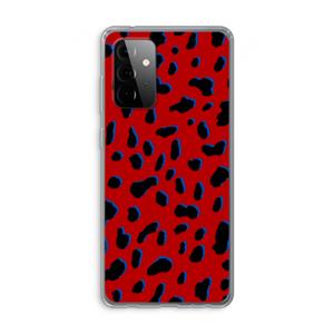 CaseCompany Red Leopard: Samsung Galaxy A72 Transparant Hoesje
