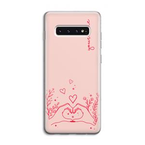 CaseCompany Love is in the air: Samsung Galaxy S10 4G Transparant Hoesje