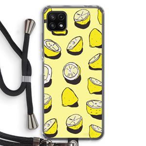 CaseCompany When Life Gives You Lemons...: Samsung Galaxy A22 5G Transparant Hoesje met koord