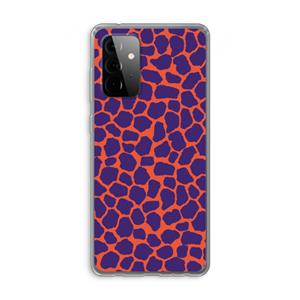CaseCompany Purple Giraffe: Samsung Galaxy A72 Transparant Hoesje