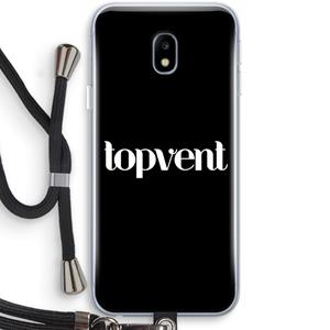 CaseCompany Topvent Zwart: Samsung Galaxy J3 (2017) Transparant Hoesje met koord