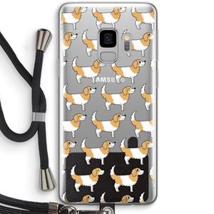CaseCompany Doggy: Samsung Galaxy S9 Transparant Hoesje met koord