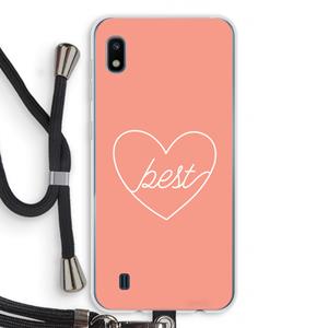 CaseCompany Best heart: Samsung Galaxy A10 Transparant Hoesje met koord