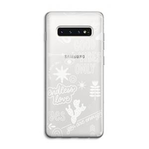 CaseCompany Good vibes: Samsung Galaxy S10 4G Transparant Hoesje