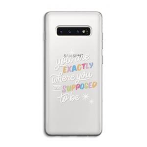 CaseCompany Right Place: Samsung Galaxy S10 4G Transparant Hoesje