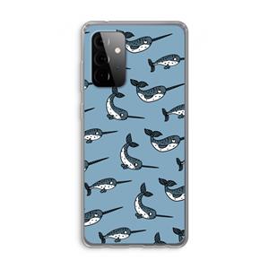CaseCompany Narwhal: Samsung Galaxy A72 Transparant Hoesje