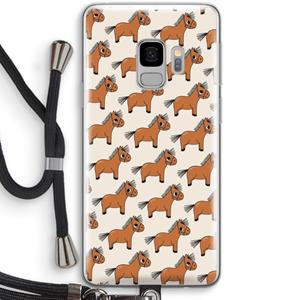 CaseCompany Pony: Samsung Galaxy S9 Transparant Hoesje met koord