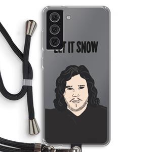 CaseCompany Let It Snow: Samsung Galaxy S21 FE Transparant Hoesje met koord