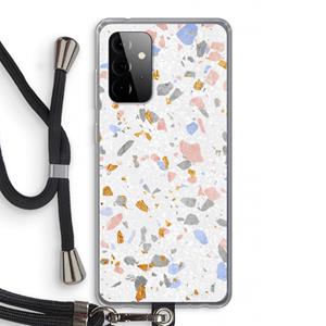 CaseCompany Terrazzo N°8: Samsung Galaxy A72 5G Transparant Hoesje met koord