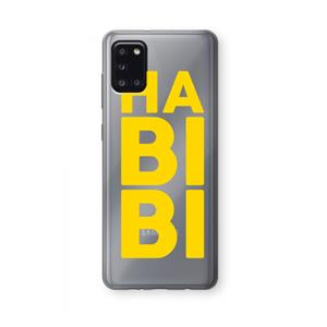 CaseCompany Habibi Blue: Samsung Galaxy A31 Transparant Hoesje