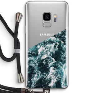 CaseCompany Zee golf: Samsung Galaxy S9 Transparant Hoesje met koord