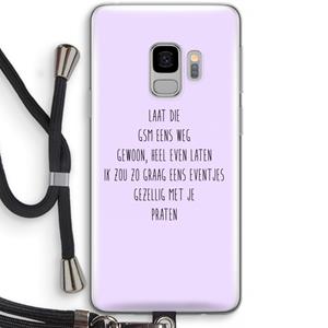 CaseCompany GSM: Samsung Galaxy S9 Transparant Hoesje met koord