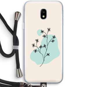 CaseCompany Love your petals: Samsung Galaxy J3 (2017) Transparant Hoesje met koord