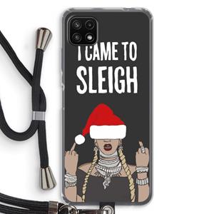 CaseCompany Came To Sleigh: Samsung Galaxy A22 5G Transparant Hoesje met koord