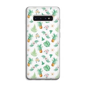 CaseCompany Ananas bladeren: Samsung Galaxy S10 4G Transparant Hoesje
