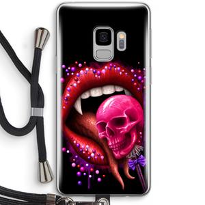CaseCompany Dodelijk zoet: Samsung Galaxy S9 Transparant Hoesje met koord